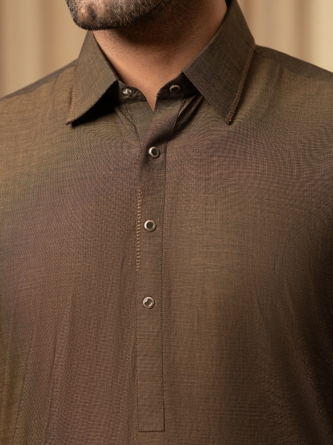 Cotton Dark Brown Shalwar Kameez - Almirah