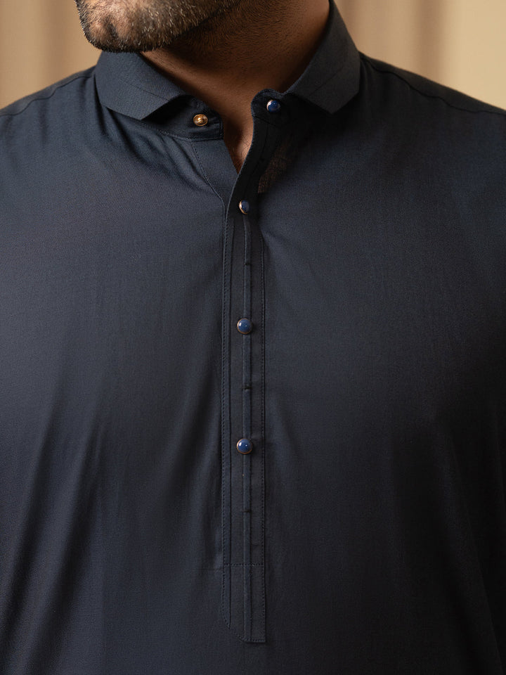 Cotton Midnight Blue Shalwar Kameez - Almirah