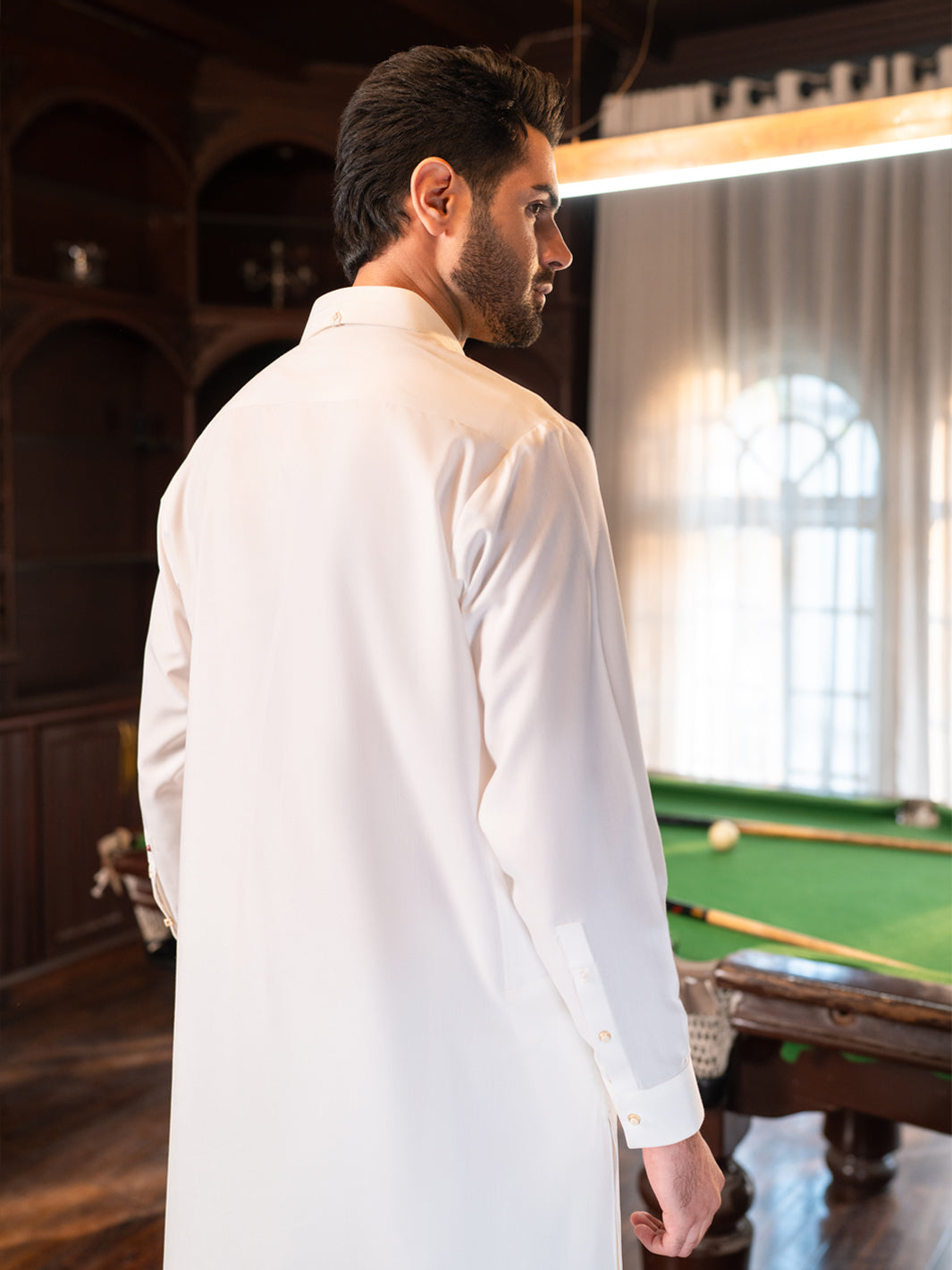 Blended White Shalwar Kameez - Almirah