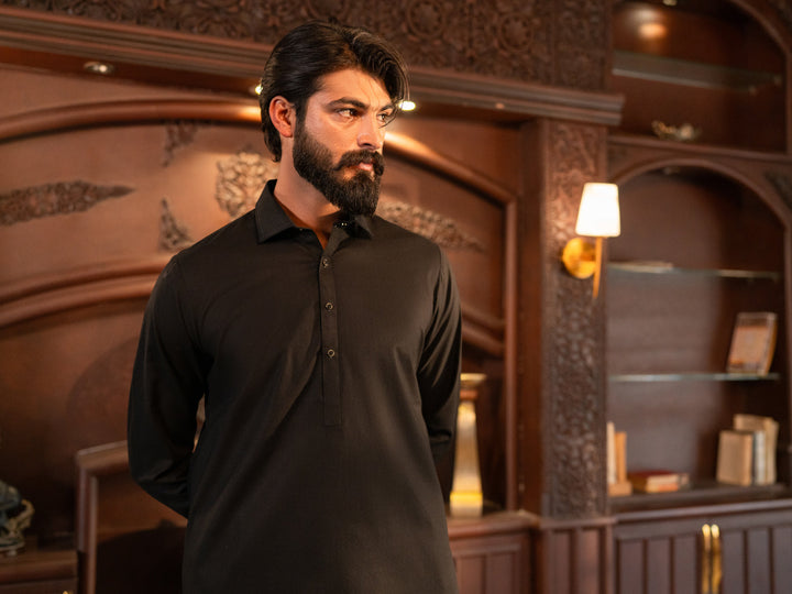 Cotton Black Shalwar Kameez - Almirah