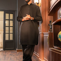 Cotton Black Shalwar Kameez - Almirah