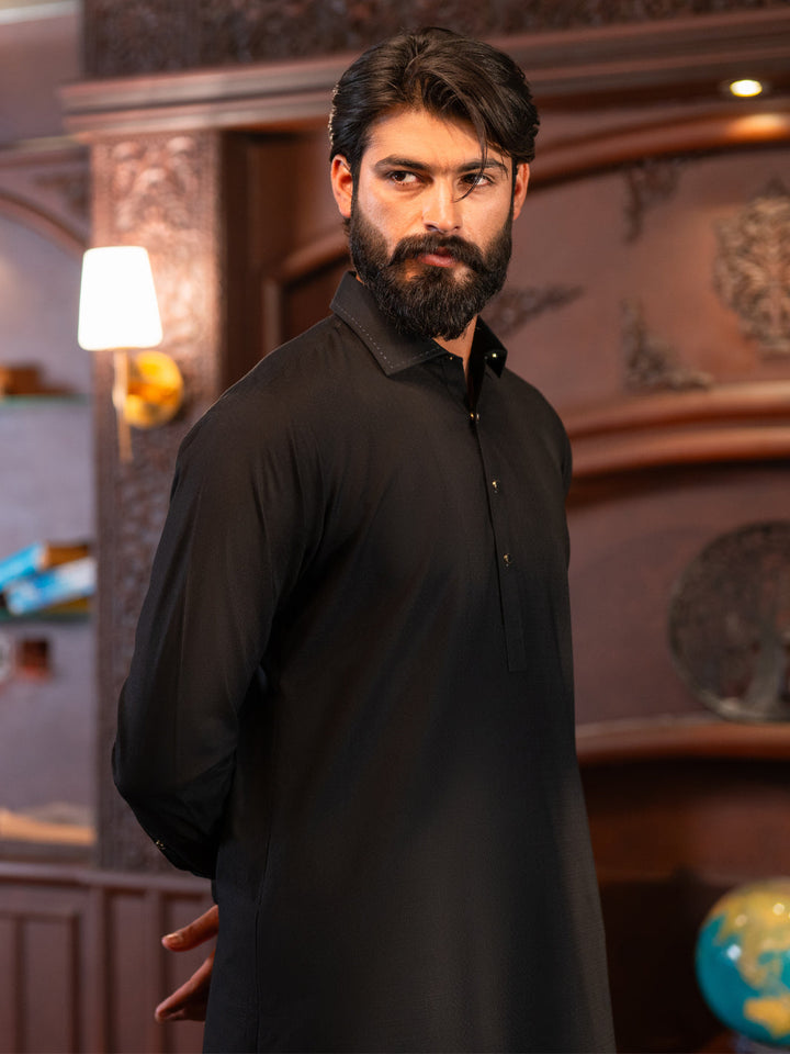 Cotton Black Shalwar Kameez - Almirah