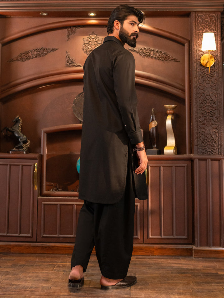 Cotton Black Shalwar Kameez - Almirah