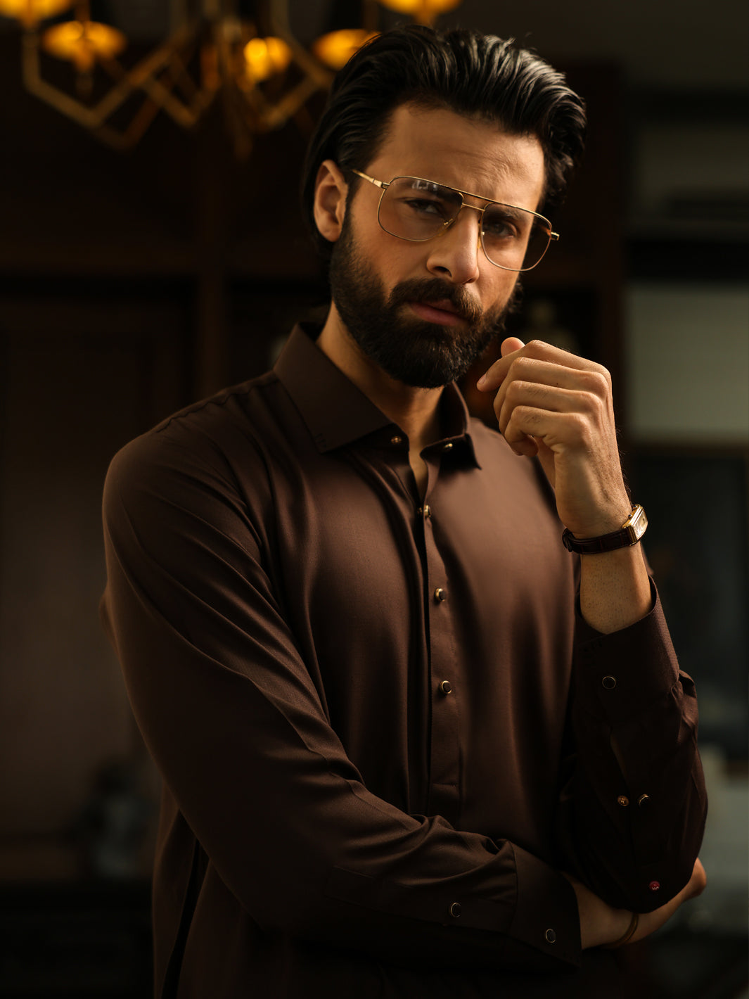 Blended Brown Shalwar Kameez - Almirah