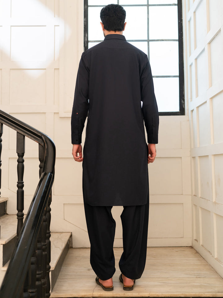 Blended Midnight Blue Shalwar Kameez - Almirah
