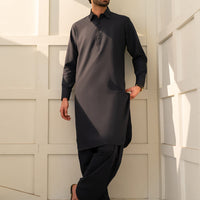 Blended Midnight Blue Shalwar Kameez - Almirah