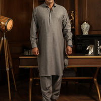 Blended Grey Shalwar Kameez - Almirah