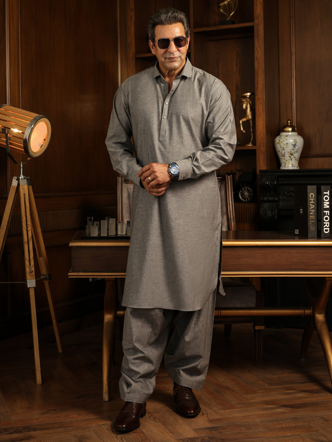 Blended Grey Shalwar Kameez - Almirah