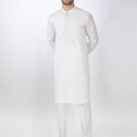 Cotton White Shalwar Kameez - Almirah