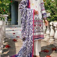 Lawn Ivory Stitched Suit - J. Junaid Jamshed