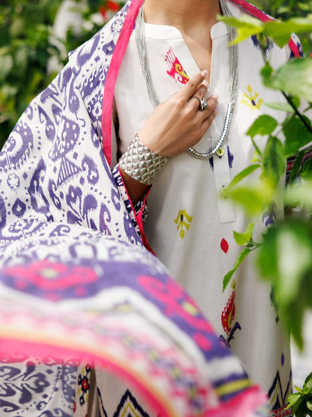 Lawn Ivory Stitched Suit - J. Junaid Jamshed