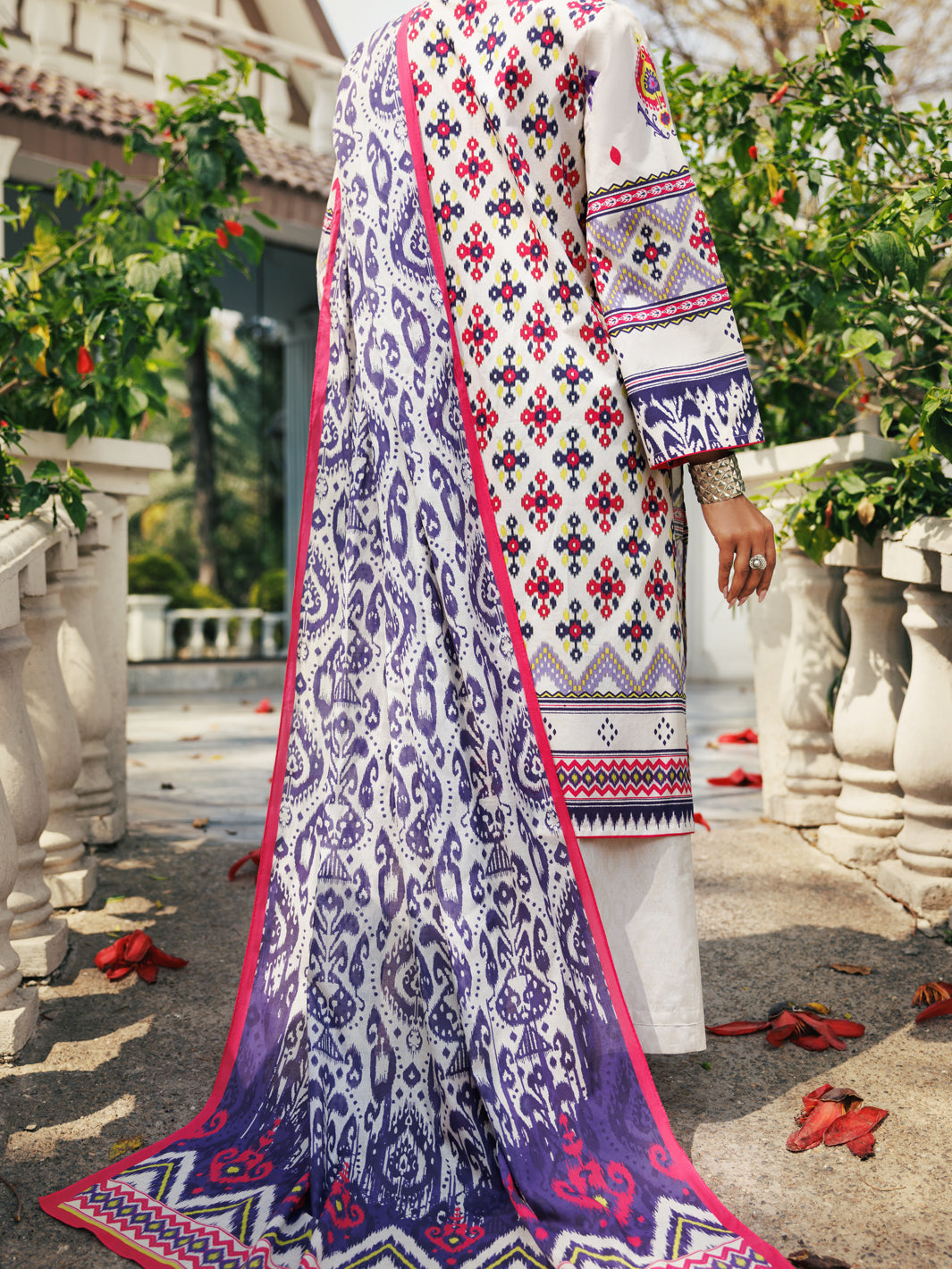 Lawn Ivory Stitched Suit - J. Junaid Jamshed