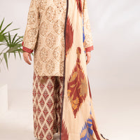 Lawn Beige Stitched Suit - Almirah
