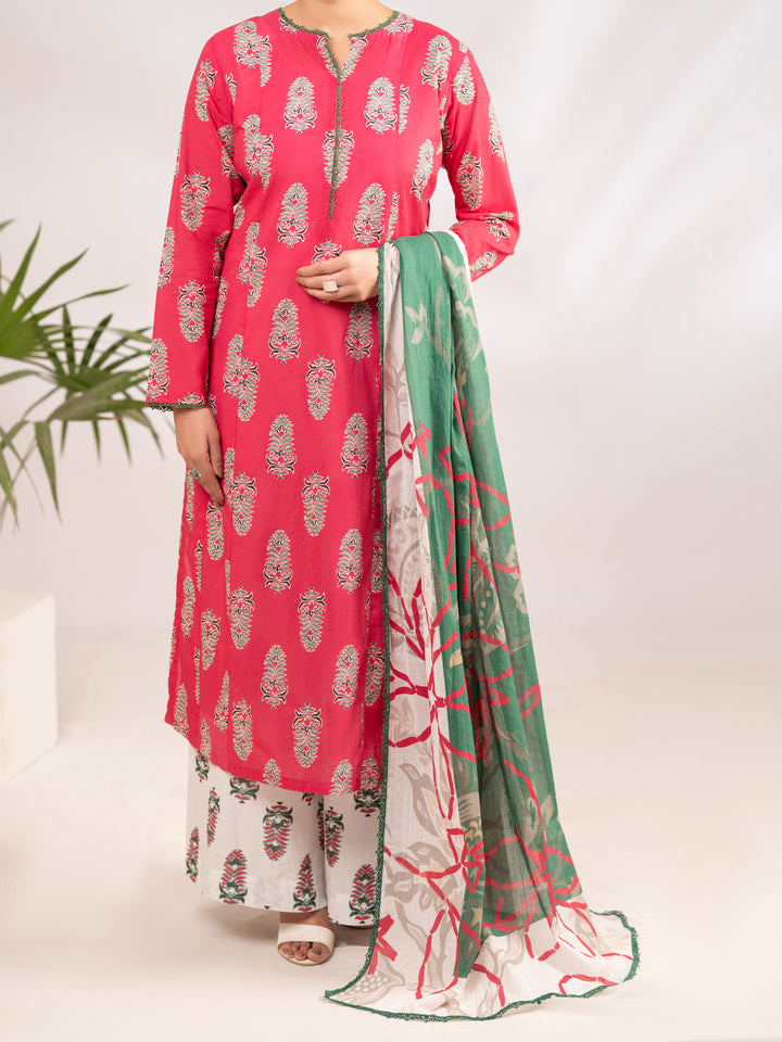 Lawn Pink Stitched Suit - Almirah