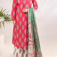 Lawn Pink Stitched Suit - Almirah