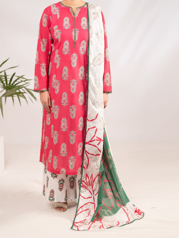 Lawn Pink Stitched Suit - Almirah