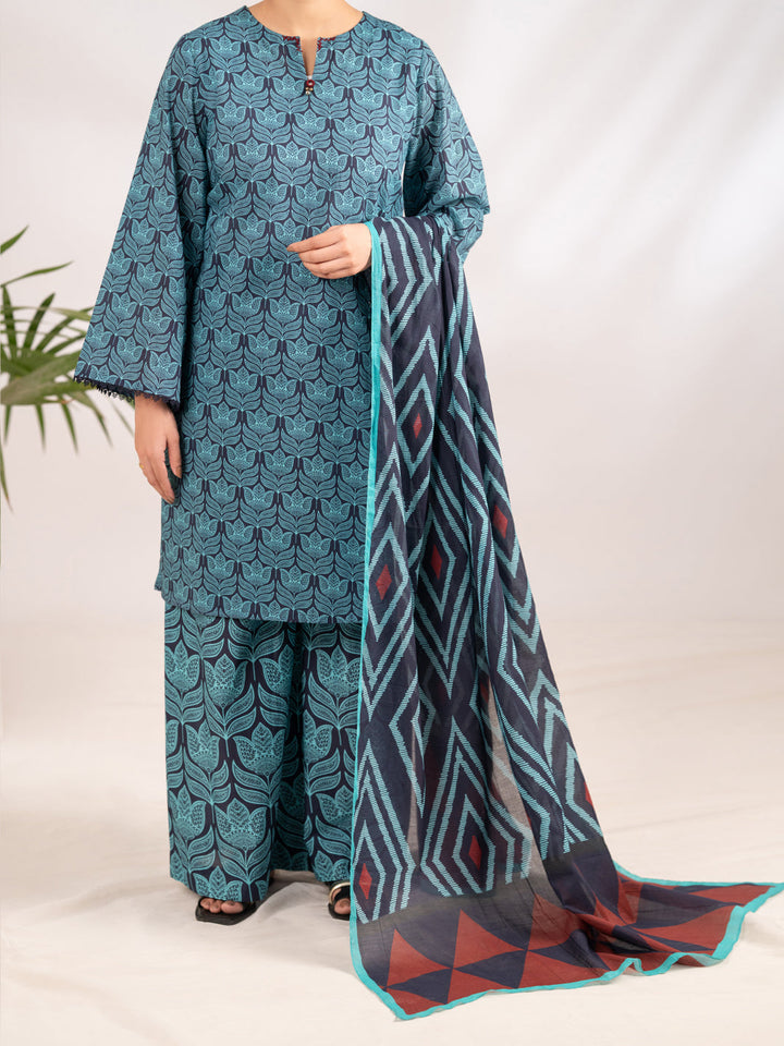 Lawn Blue Stitched Suit - Almirah