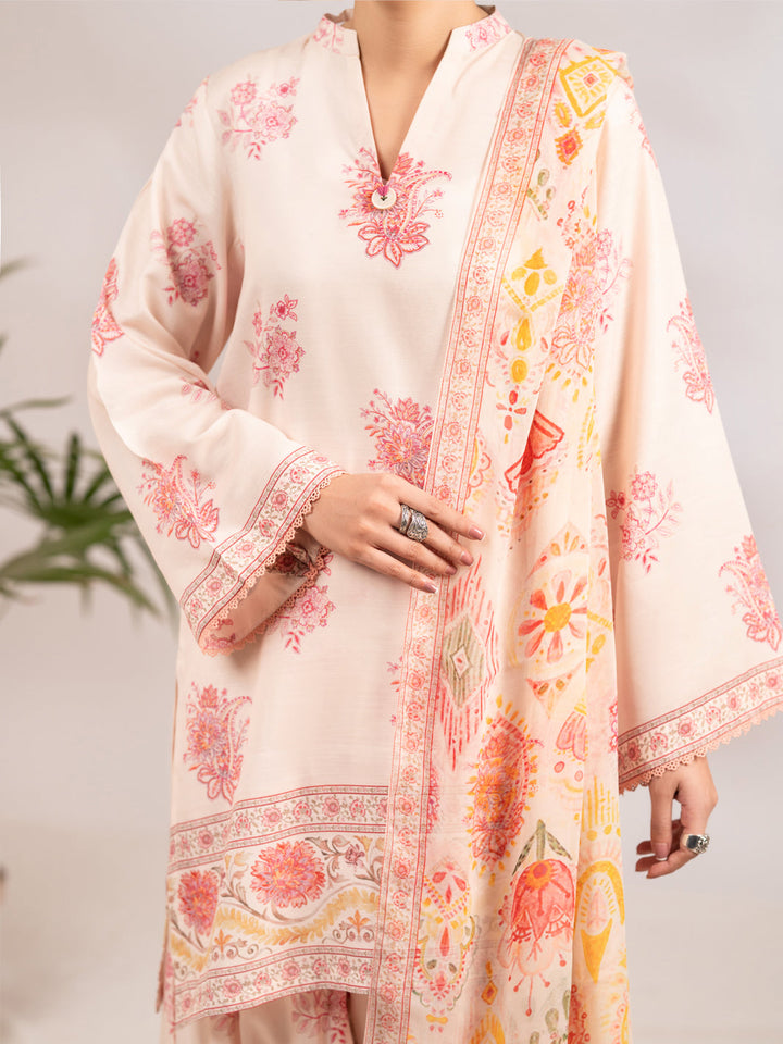 Peach Stitched Suit - Almirah