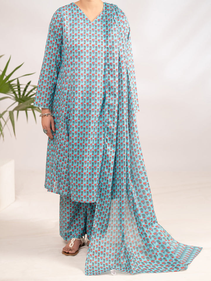 Lawn Ferozi Stitched Suit - Almirah
