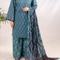 Lawn Blue Stitched Suit - Almirah