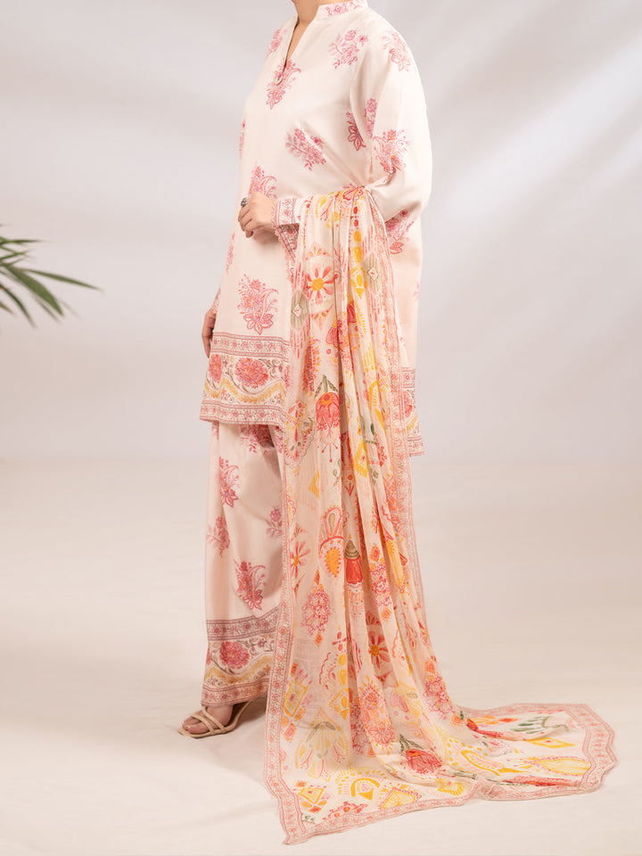 Peach Stitched Suit - Almirah