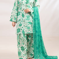 Lawn Green Stitched Suit - Almirah
