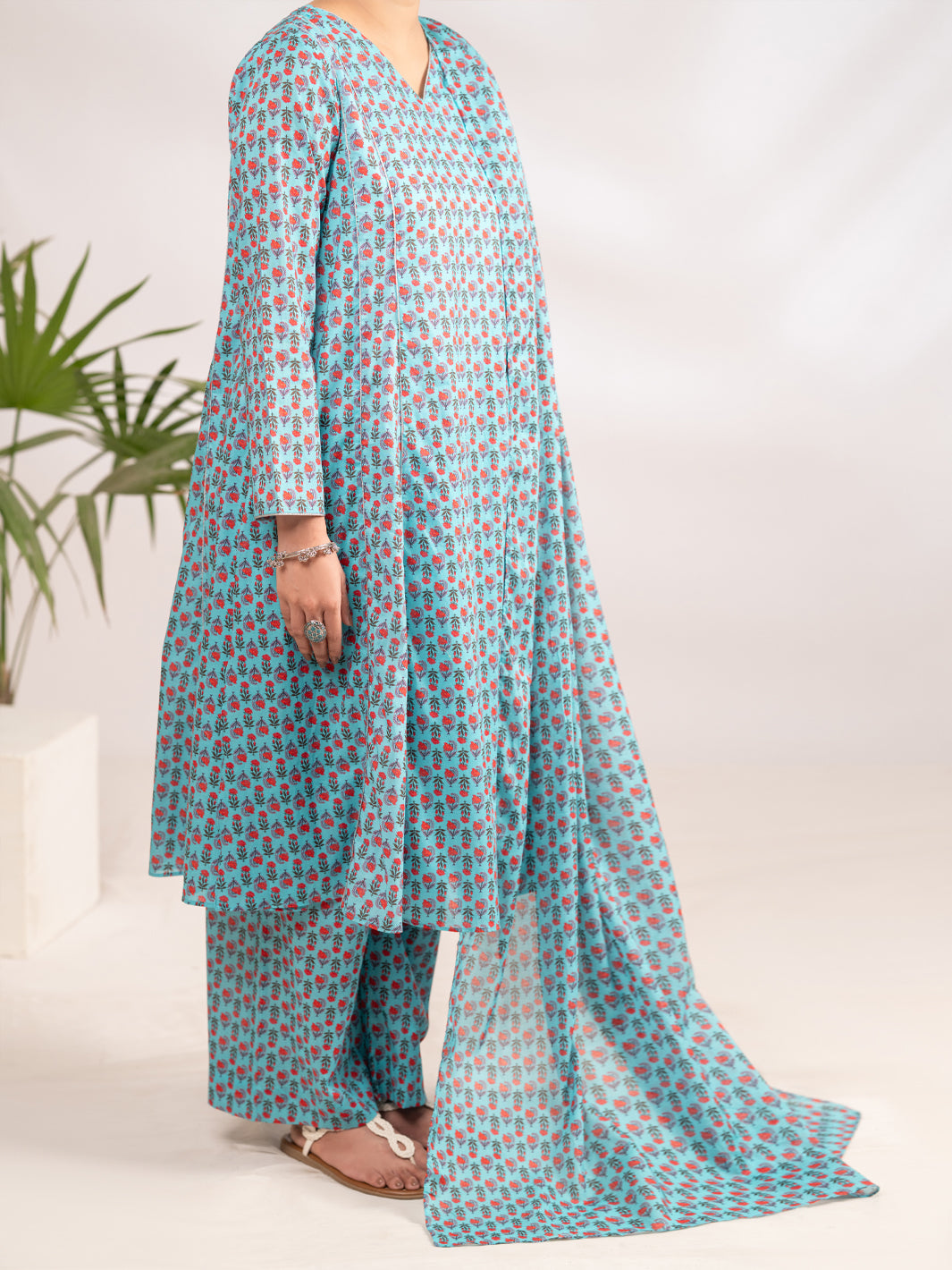 Lawn Ferozi Stitched Suit - Almirah