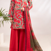 Lawn Fuchsia Unstitched Suit - Almirah
