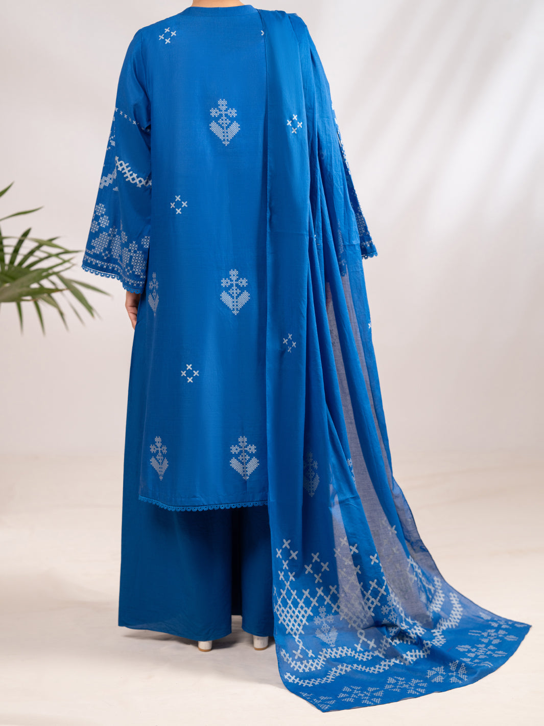 Lawn Blue Stitched Suit - Almirah