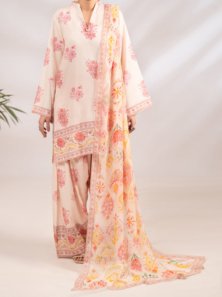 Peach Stitched Suit - Almirah