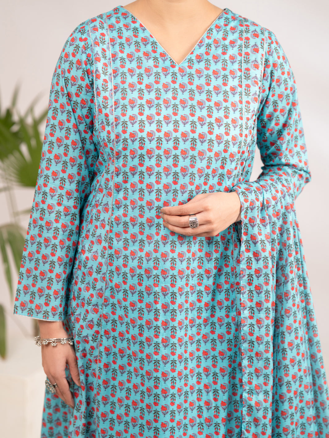 Lawn Ferozi Stitched Suit - Almirah