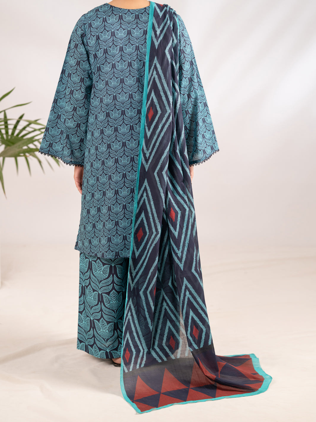 Lawn Blue Stitched Suit - Almirah