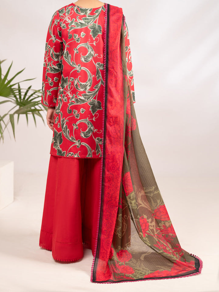 Lawn Fuchsia Unstitched Suit - Almirah