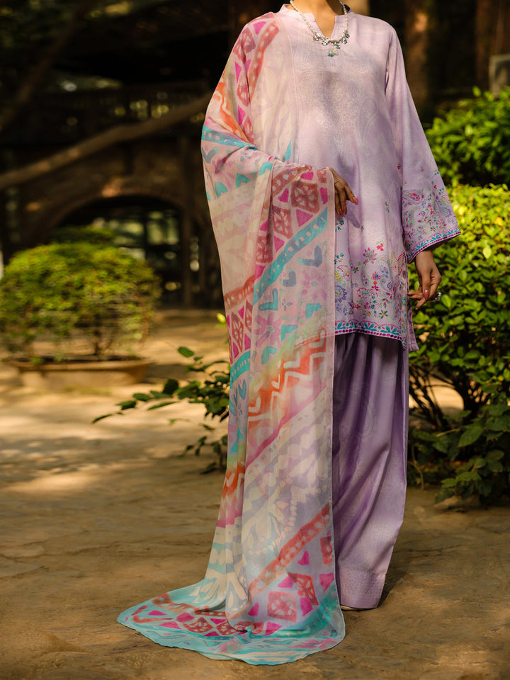 Lilac Stitched Suit - Almirah