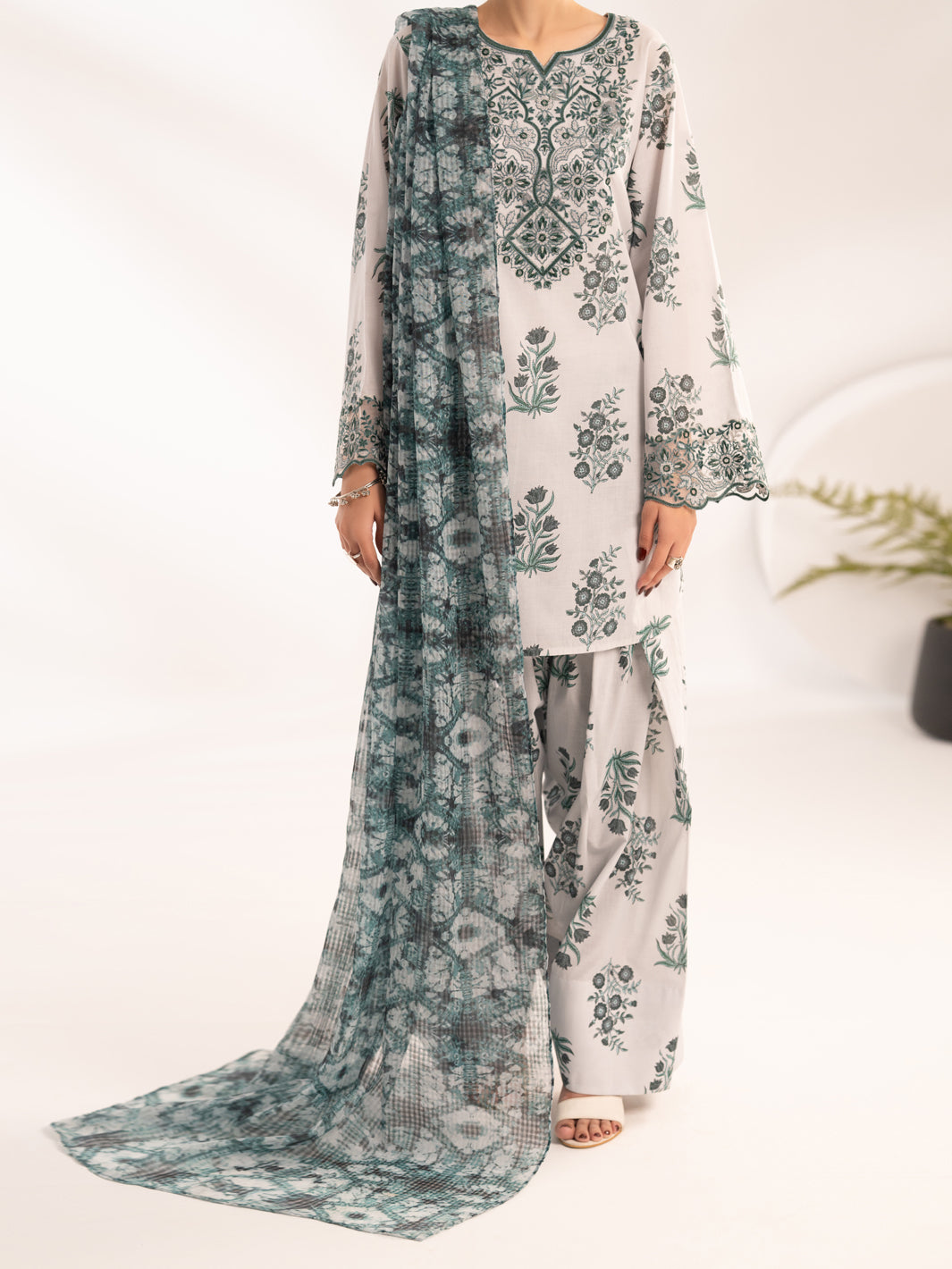 Teal Stitched Suit - Almirah