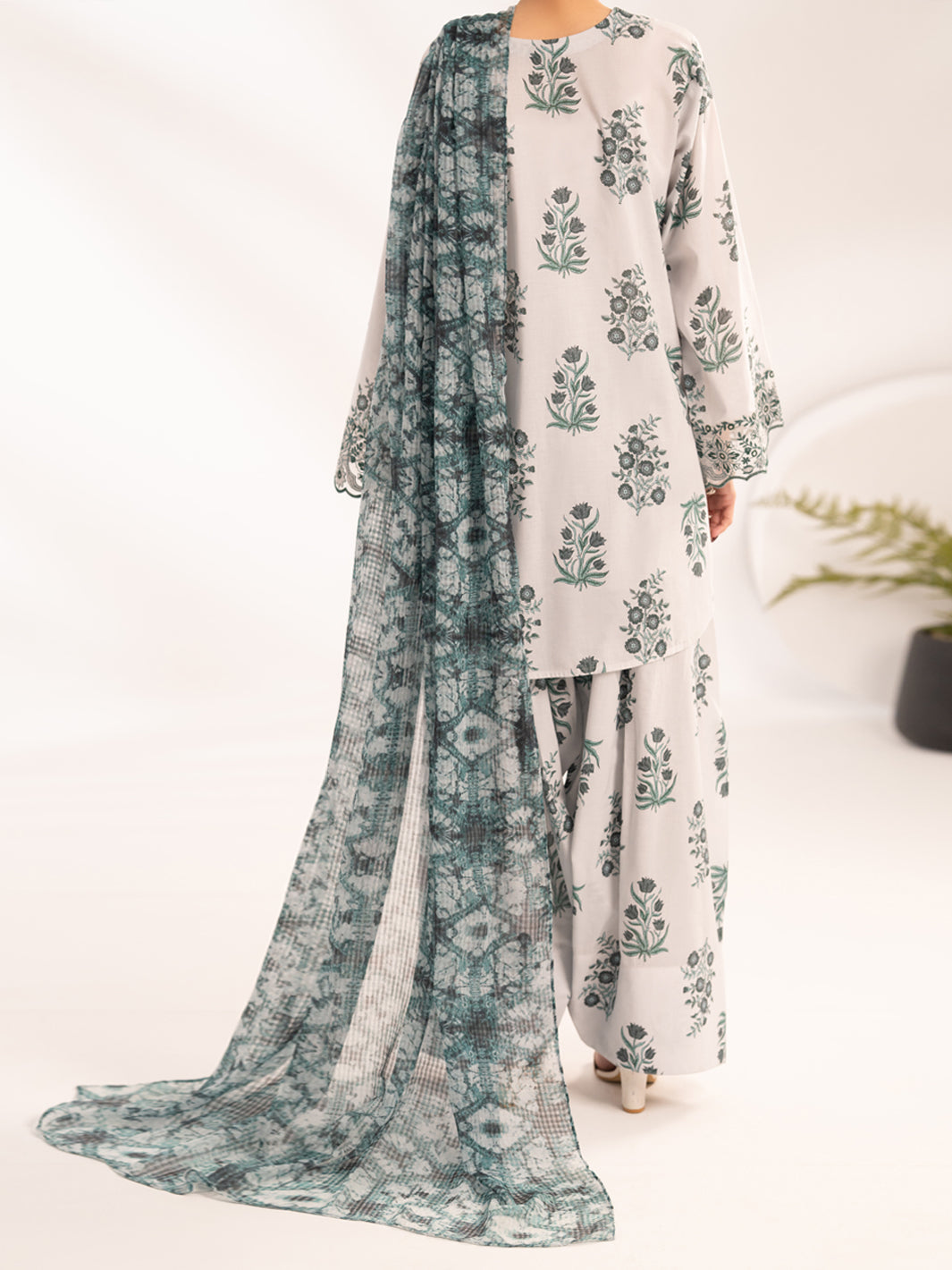 Teal Stitched Suit - Almirah