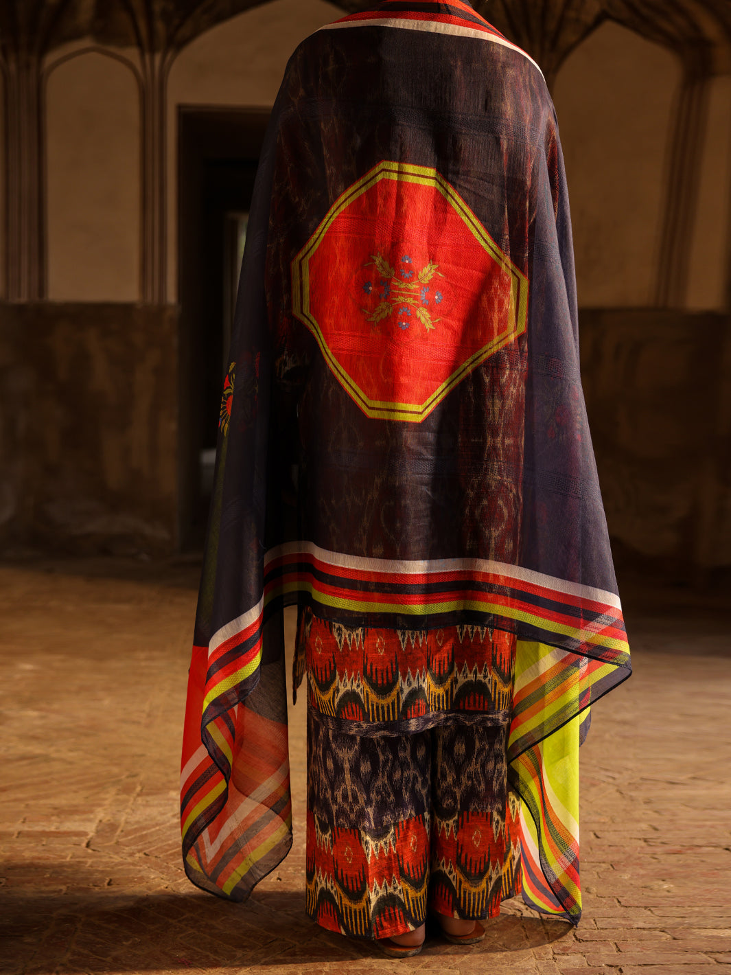 Stripe Cotton Maroon Stitched Suit - Almirah