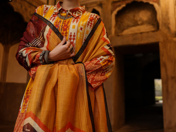 Mustard Stitched Suit - Almirah