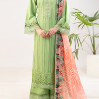 Lawn Light Green Stitched Suit - Almirah