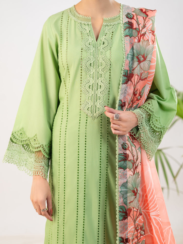 Lawn Light Green Stitched Suit - Almirah
