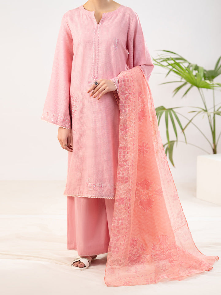 Fresh Pink Stitched Suit - Almirah