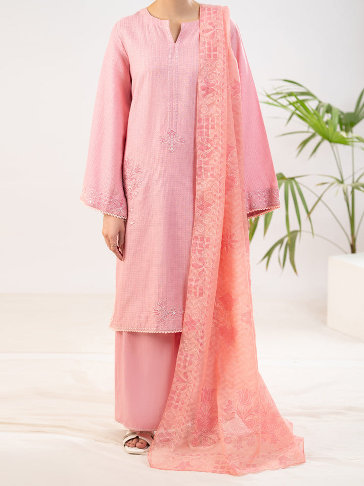 Fresh Pink Stitched Suit - Almirah