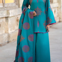 Yarn Dyed Green Stitched Suit - Almirah