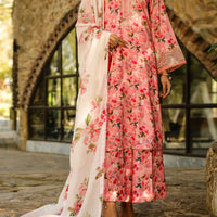 Poly Lawn Pink Stitched Suit - Almirah