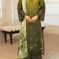 Lawn Mehndi Green Stitched Suit - Almirah