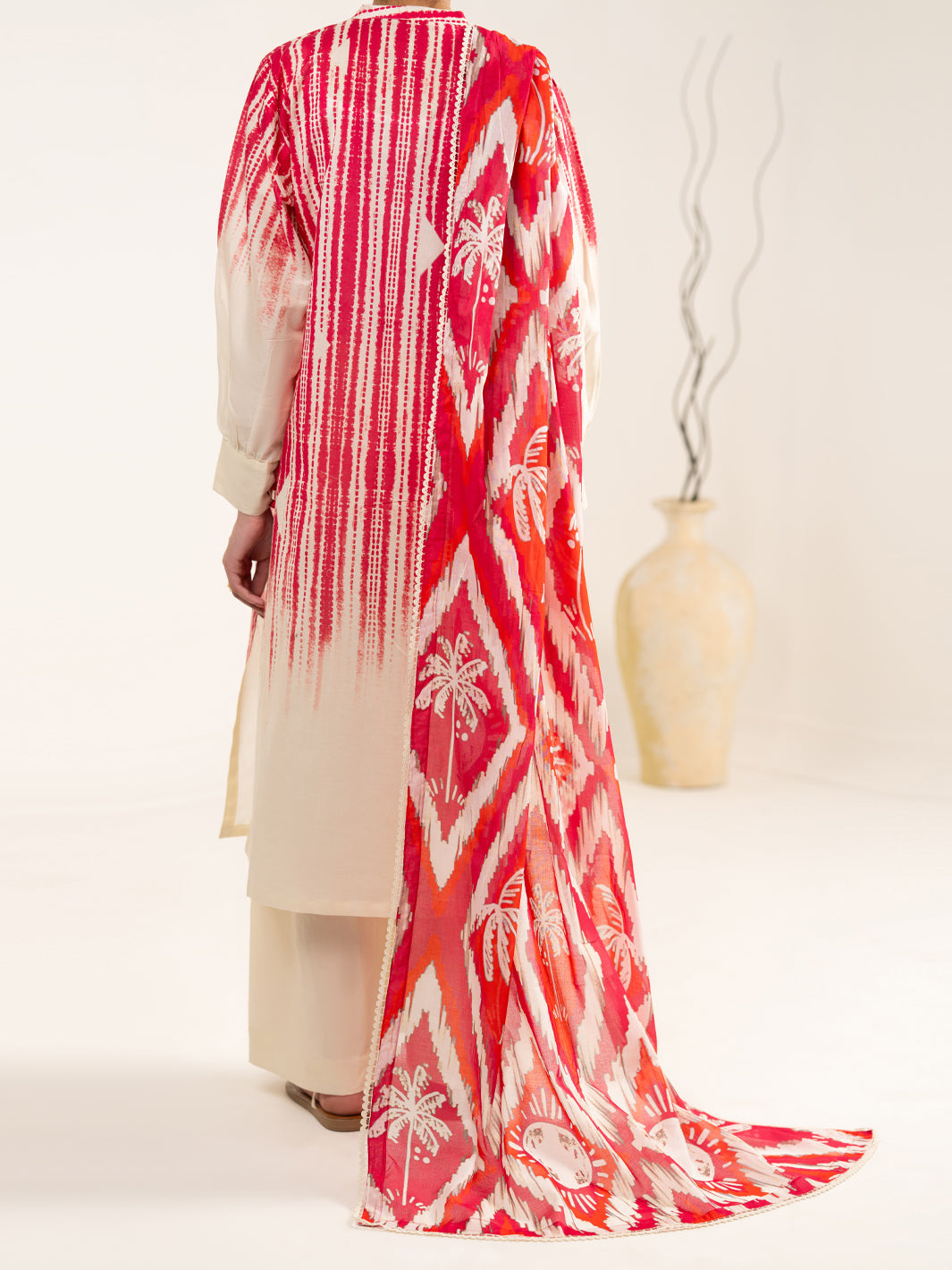 Lawn Pink Unstitched Suit - Almirah