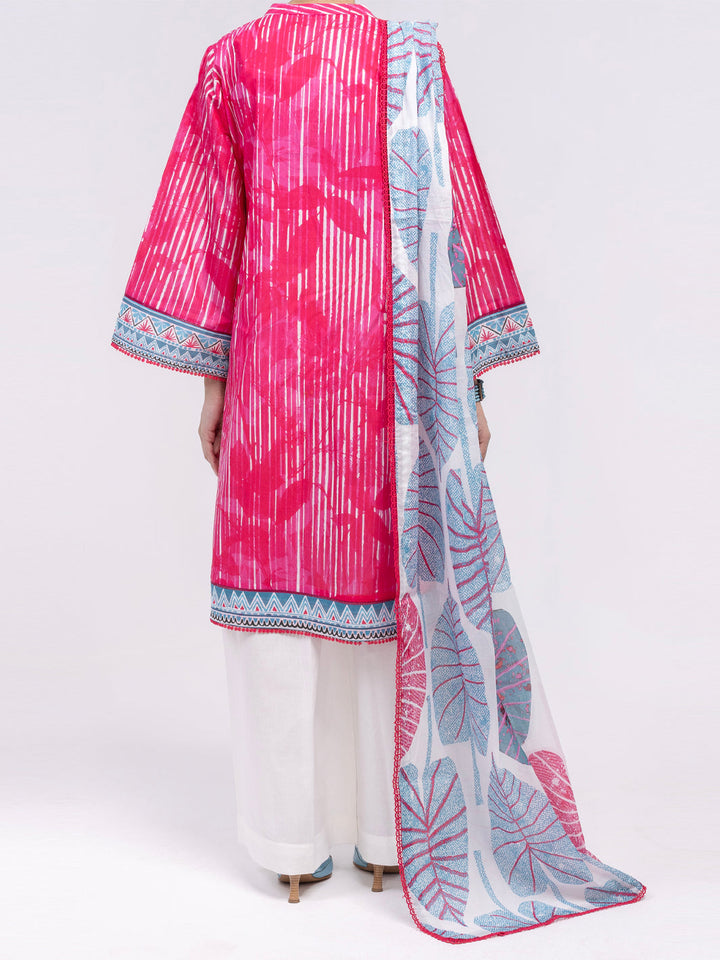 Lawn Pink Unstitched Suit - Almirah