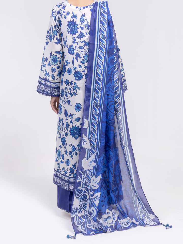 Lawn Blue Unstitched Suit - Almirah