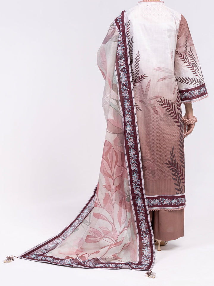 Lawn Brown Unstitched Suit - Almirah