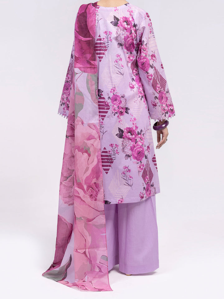 Lawn Purple Unstitched Suit - Almirah